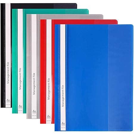 GUOKOFF A4 Project Folder Blue Pack Of 12 Plastic Report Files 2