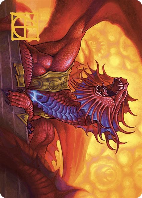 Niv Mizzet Guildpact Art Card 4449 Gold Stamped Signature Art