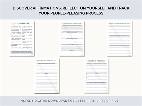 People Pleasing Workbook Printable Self Love Workbook Self Awareness