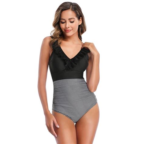 Custom Cut Sexy One Piece Swimsuit V Neck Swimwear Women Bikini Swimwear And Bikini Price