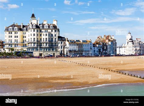 Eastbourne Beach And Seafront As Seen From The Pier East Sussex