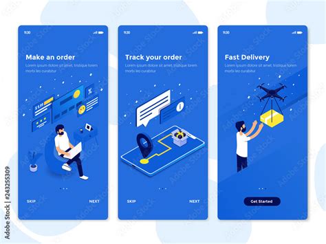 Vektorov Grafika Modern User Interface Ux Ui Screen Template For