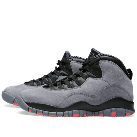 Nike Air Jordan Retro X 'Infrared' Cool Grey, Infrared & Black | END. (US)