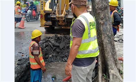 Pipa Bocor Distribusi Air Bersih Mangalami Penurunan Di Wilayah Utara