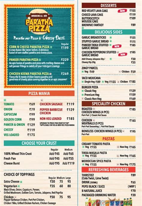 Menu Of Dominos Pizza Ranjit Avenue Amritsar