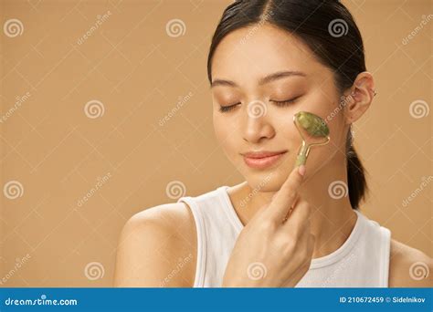 Facial Beauty Treatment Beautiful Young Woman Looking Relaxed While