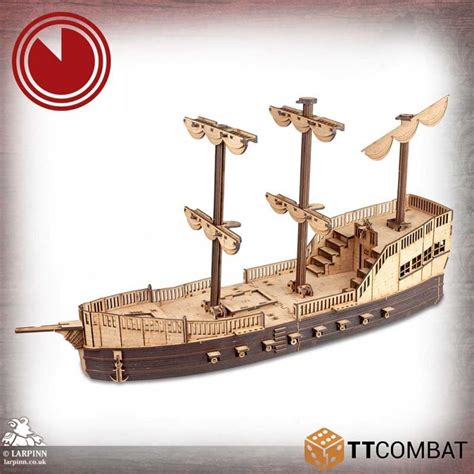 Tabletop Scenics Guild Galleon Mdf Terrain Rpg Scenery Boat Ship