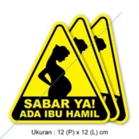 Jual Stiker Kaca Mobil Cutting Sticker Mobil Ada Ibu Hamil Pregnant