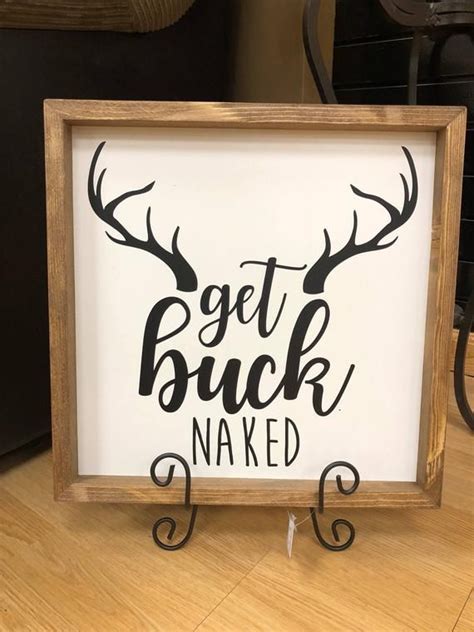 Get Buck Naked Wall Sticker Decal For The Bathroom Wall Decor Bm