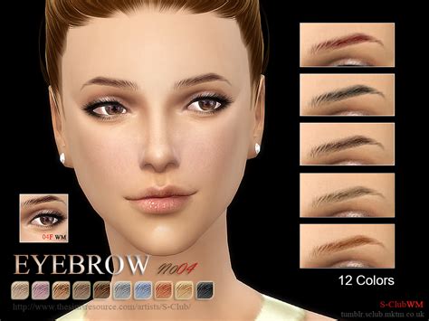 The Sims Resource S Club WM Thesims4 Eyebrows 04F