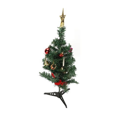 19 7inch Tabletop Christmas Tree Mini Artificial Decorated Christmas Tree Set With Led Light