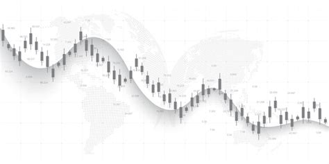 Premium Vector Abstract Financial Chart With Uptrend Line Graph And