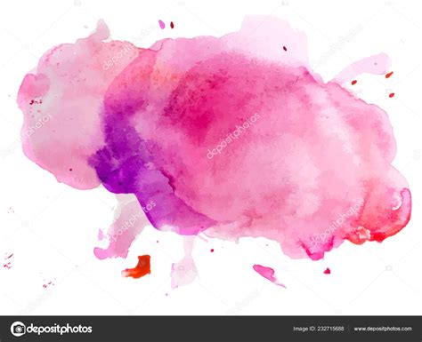 Arrière Plan Coloré Abstrait Vector Tache Aquarelle Rose Doux Peinture