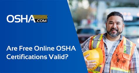 Are Free Online Osha Certifications Valid