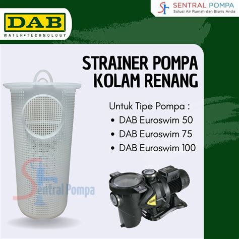 Jual Strainer DAB EUROSWIM 50 75 100 Original Sparepart Saringan