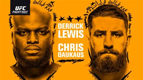 Ufc Fight Night Lewis Vs Daukaus Pr Via Do Evento E Probabilidades