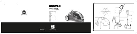 Hoover Steam Cleaning SteamJet Cylinder Cleaner SCM1500 Instruction ...