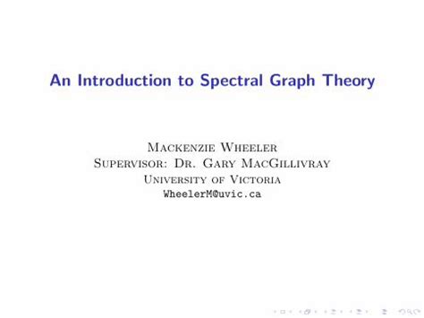 PDF An Introduction To Spectral Graph Theory Web Hostingweb Uvic Ca