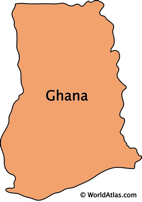 Map Ghana West Africa Map Of Ghana And Location On Africa Map. Vector