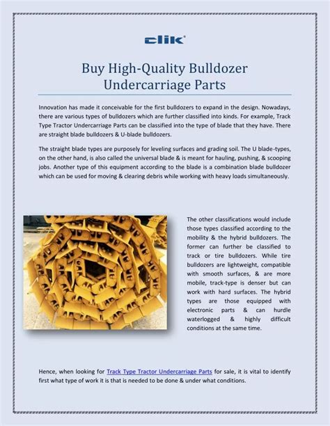 Ppt Buy High Quality Bulldozer Undercarriage Parts Powerpoint