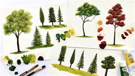 Online Course: Let's paint TREES - Acrylic Painting for Beginners from ...