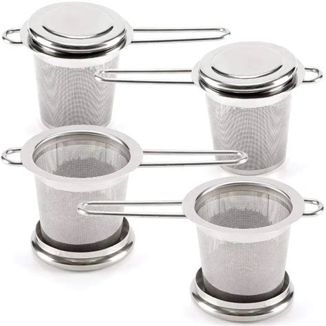 Tea Infusers For Loose Leaf Tea Set Of 4 Stainless Steel Fine Mesh Tea