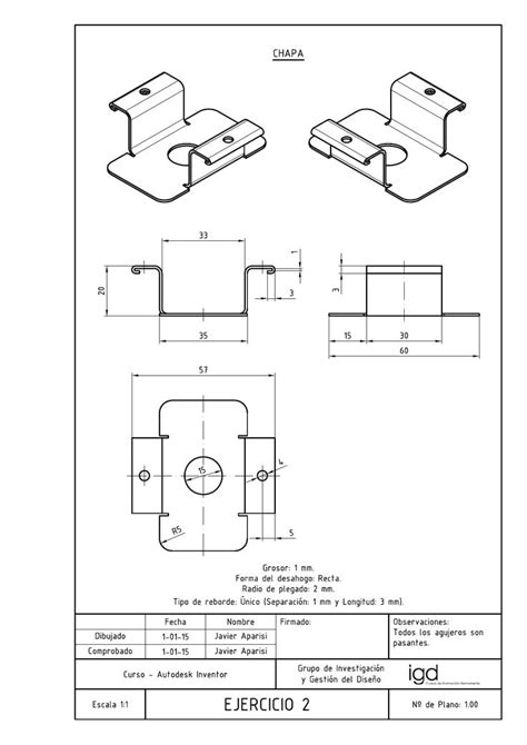 Ejercicio De Seminario Chapa Grosor 1 Mm Forrna Del Desahogo