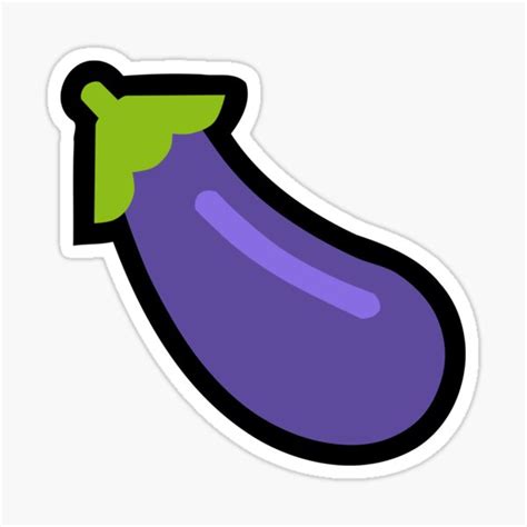 "Eggplant Emoji" Sticker for Sale by Feelklin | Redbubble