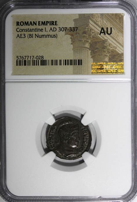 Roman Empire Constantine I Ad Ae Bi Nummus Ngc Au Ebay