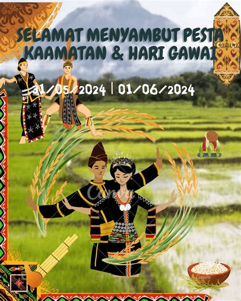 Happy Kaamatan And Gawai In 2024 Mothers Day Drawings Kaamatan Poster