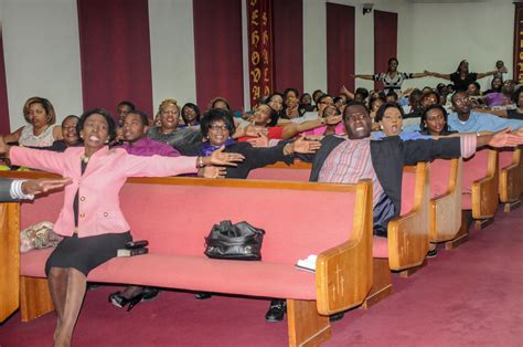 Bishop Ellis Asked The Congregation To Stretch Themselves Last Sunday