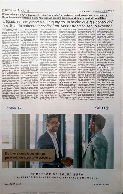 Llegada de inmigrantes a Uruguay es un hecho que “se consolidó” y el