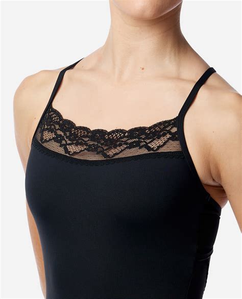 Luf681 Blakely Camisole Leotard Dentelle Et Mesh Boutique De Danse