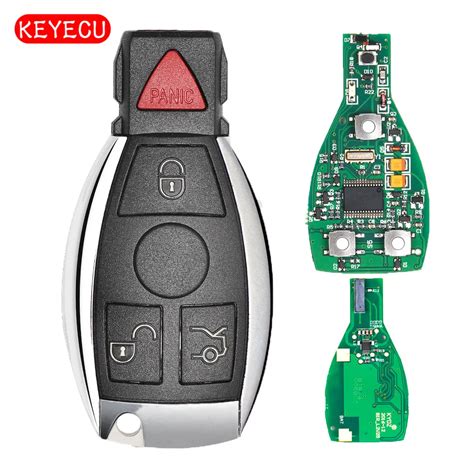 Keyecu Smart Key 4 Buttons 315MHz 433MHz For Mercedes Benz Auto Remote