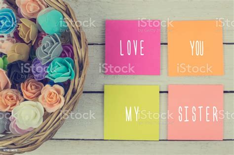 I Love You Sister Toned Stock Photo Download Image Now Adhesive