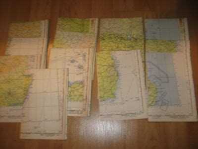 13 Vintage Aeronautical Charts / Maps Europe | #137468324