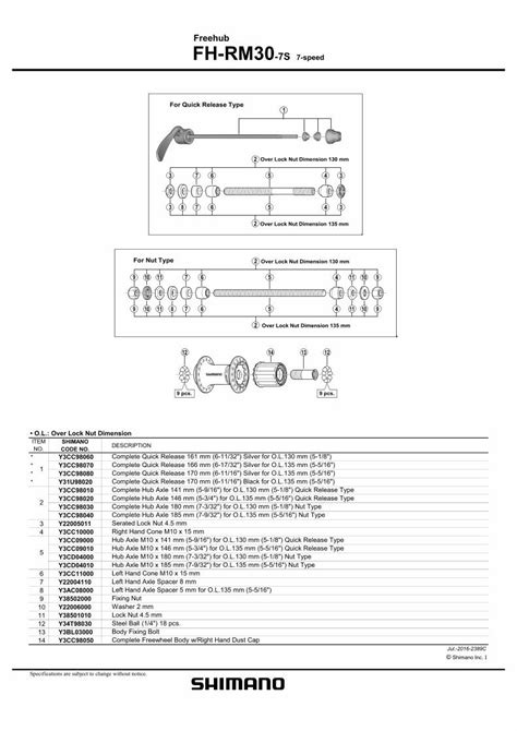 Pdf Freehub Fh Rm S Shimanosi Shimano Pdfs Ev Ev Fh Rm S