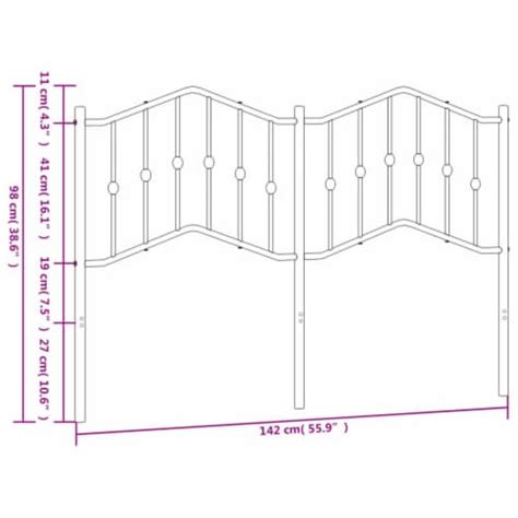 VidaXL Metal Headboard White 53 1 53 1 1 Pick N Save