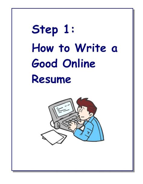 Pdf Step 1 How To Write A Good Resume Dokumentips