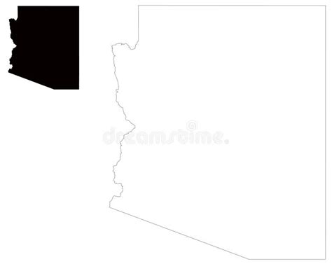 Arizona Map State In The Southwestern Region Of The United States