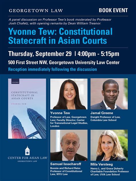 Yvonne Tew Constitutional Statecraft In Asian Courts Georgetown Law