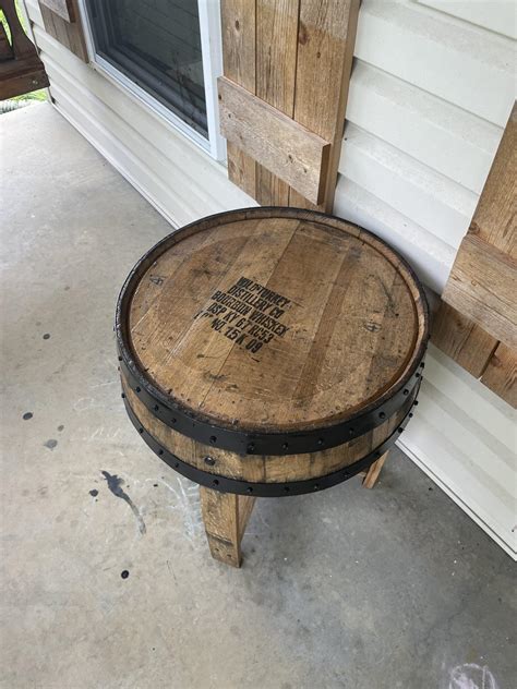 Bourbon Whiskey Barrel End Table Version Home And Garden Bourbon