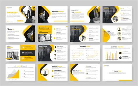 Vector Business Presentation Slides Template Minimalist Business