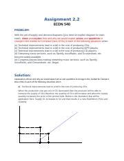 Assignement Docx Assignment Econ Problem With The Aid Of