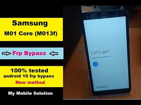 Samsung M01 Core Frp Bypass M013f Google Account Bypass Android 10