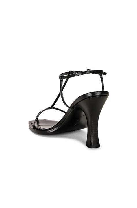 The Row T Bar Heel Sandals In Black Fwrd