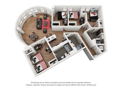 4 Bedroom Apartment Floor Plans