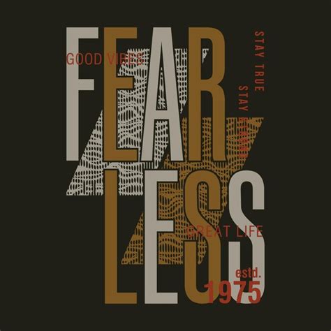 Premium Vector Fearless Typography Vector Graphic Design Fashion