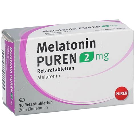 MELATONIN PUREN 2 Mg Retardtabletten 30 St Mit Dem E Rezept Kaufen