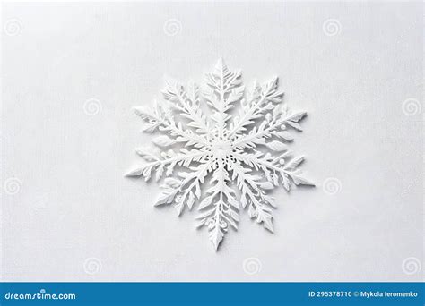 White Snowflake on Light Background. Stock Photo - Image of abstract ...